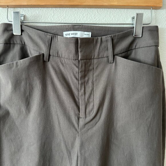 Nine West Dark Gray Slim Ankle Cotton Blend Stretchy Size 6 - Picture 3 of 8